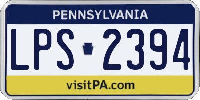 PA license plate LPS2394
