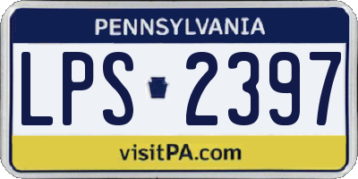 PA license plate LPS2397