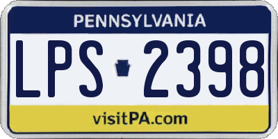 PA license plate LPS2398