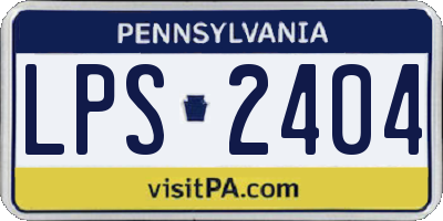 PA license plate LPS2404