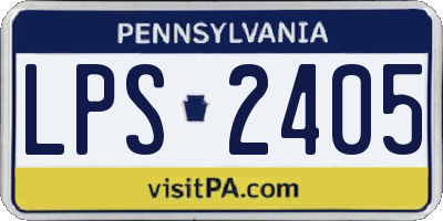 PA license plate LPS2405