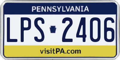 PA license plate LPS2406