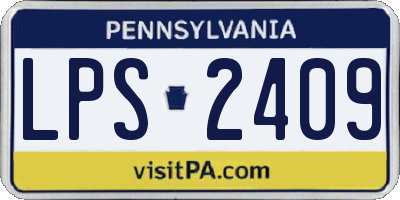 PA license plate LPS2409