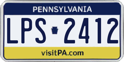 PA license plate LPS2412