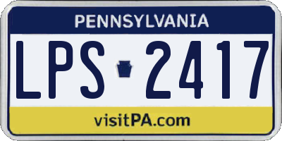 PA license plate LPS2417