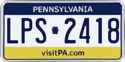 PA license plate LPS2418