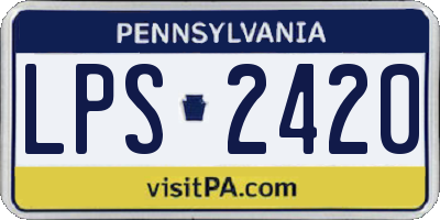 PA license plate LPS2420