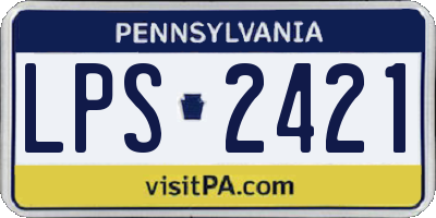 PA license plate LPS2421