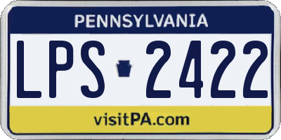 PA license plate LPS2422