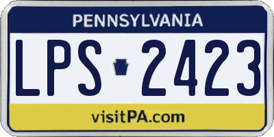 PA license plate LPS2423
