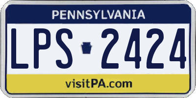 PA license plate LPS2424