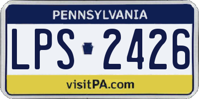 PA license plate LPS2426