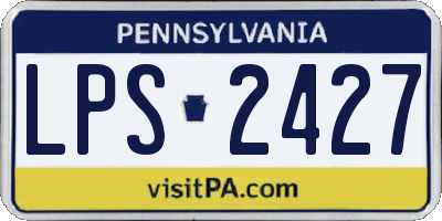 PA license plate LPS2427