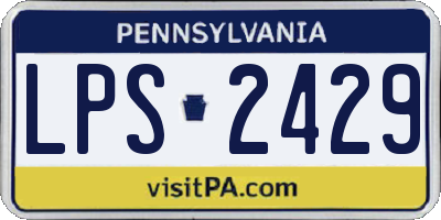 PA license plate LPS2429