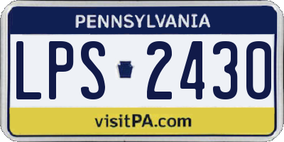 PA license plate LPS2430