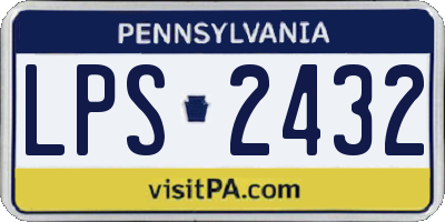 PA license plate LPS2432