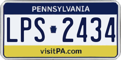 PA license plate LPS2434