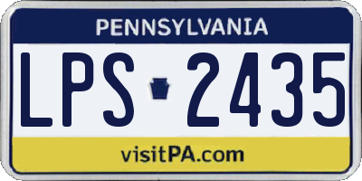 PA license plate LPS2435