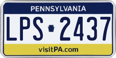 PA license plate LPS2437
