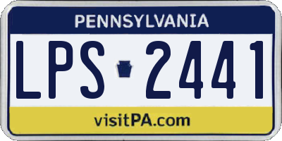 PA license plate LPS2441