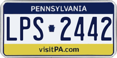 PA license plate LPS2442