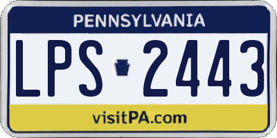 PA license plate LPS2443