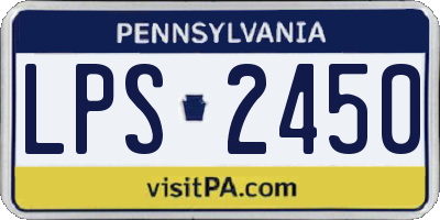 PA license plate LPS2450