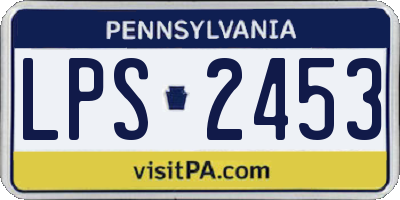 PA license plate LPS2453