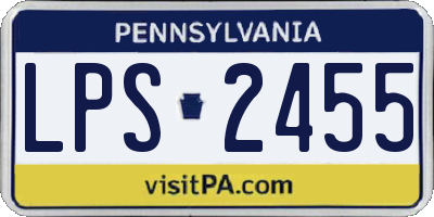 PA license plate LPS2455