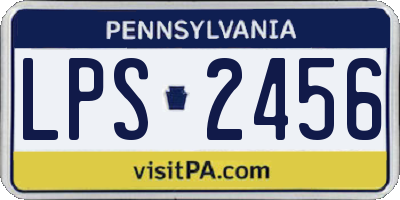 PA license plate LPS2456
