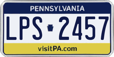 PA license plate LPS2457