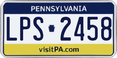 PA license plate LPS2458