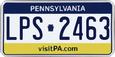 PA license plate LPS2463