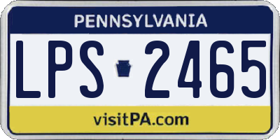 PA license plate LPS2465