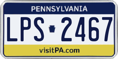 PA license plate LPS2467