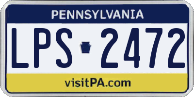 PA license plate LPS2472