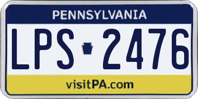 PA license plate LPS2476