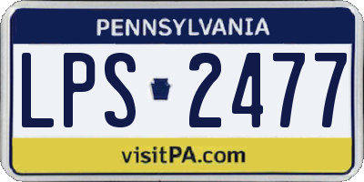 PA license plate LPS2477