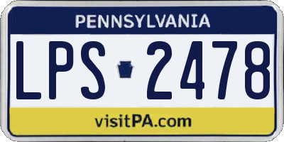 PA license plate LPS2478