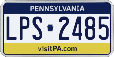PA license plate LPS2485