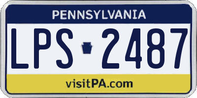 PA license plate LPS2487