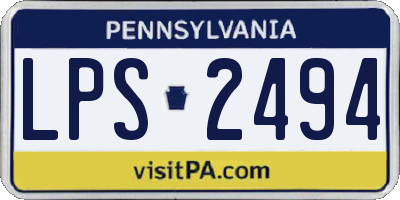 PA license plate LPS2494