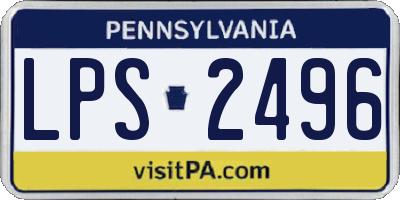 PA license plate LPS2496