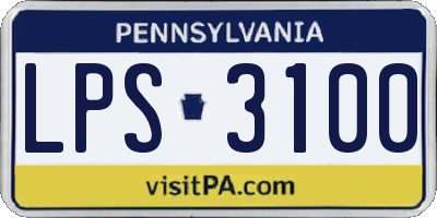 PA license plate LPS3100