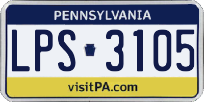 PA license plate LPS3105