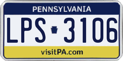 PA license plate LPS3106