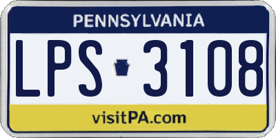 PA license plate LPS3108