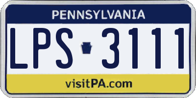 PA license plate LPS3111