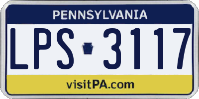 PA license plate LPS3117