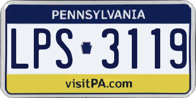 PA license plate LPS3119